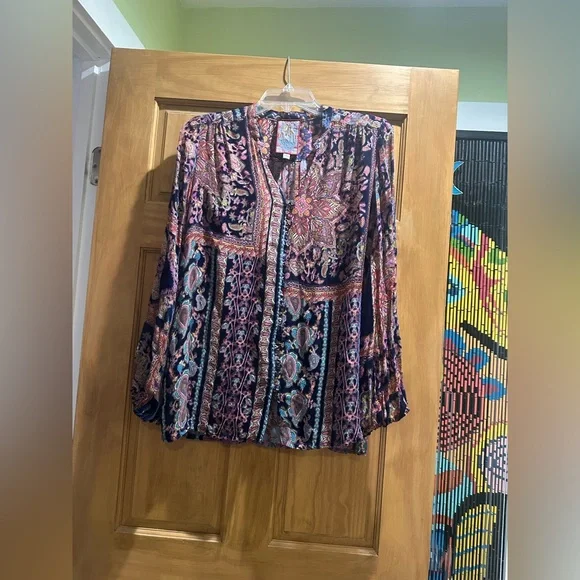 Johnny Was Omo burnout blouse. - Picture 2 of 4